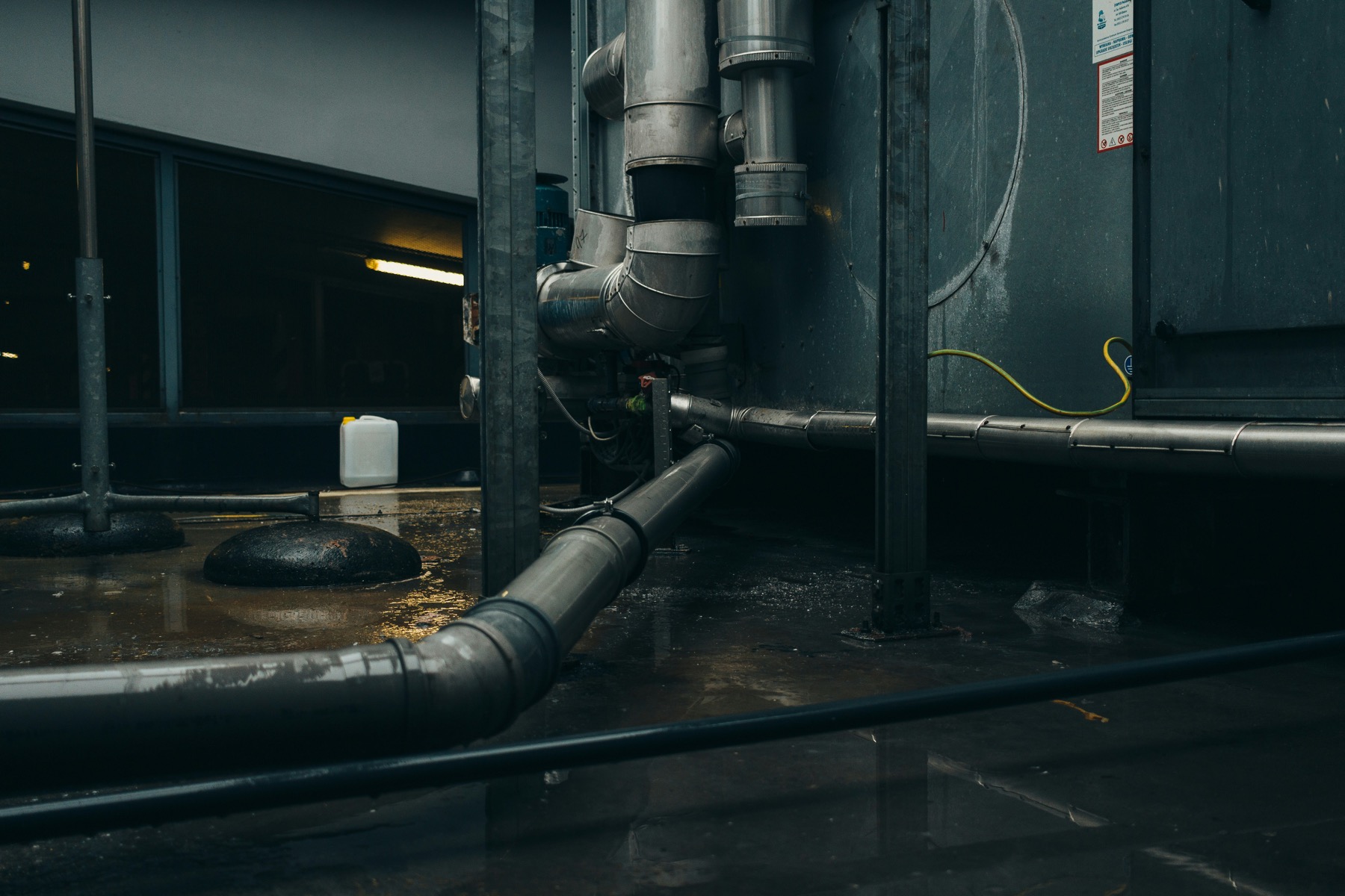 Stacked industrial pipes